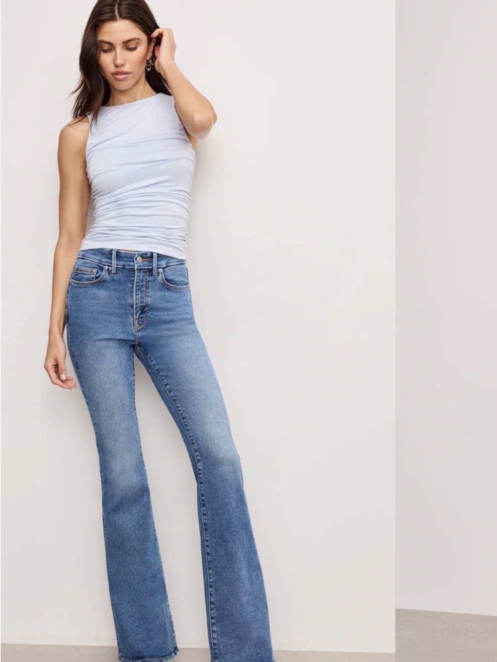 NWT Good American Always Fits Good Legs Flare Jeans